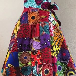 Handmade African Print Wrap Around Skirt